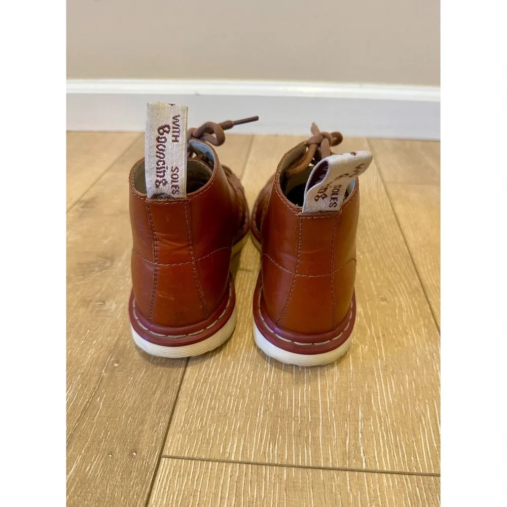 Dr. Martens Philip 7-Eye Daily Monkey Boots Brown Sz 7 Leather Casual Lace Up